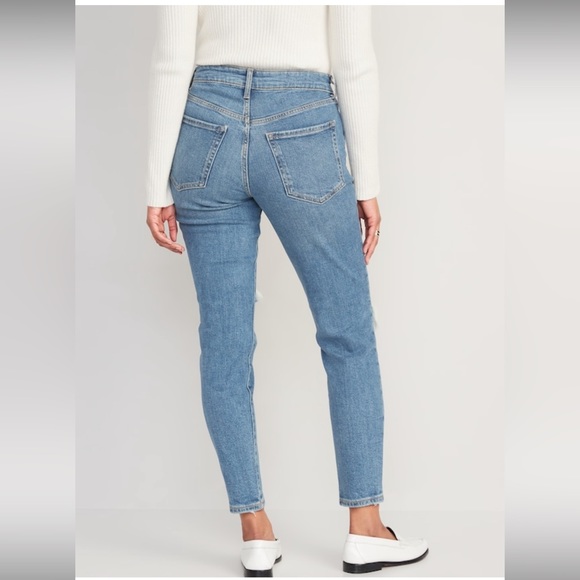 Old Navy High-Waisted OG Straight Ripped Jeans - Picture 2 of 11